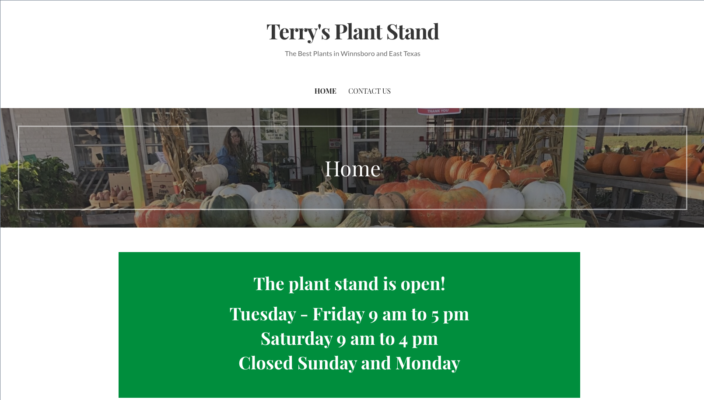 Terrys Plant Stand Responsive Website